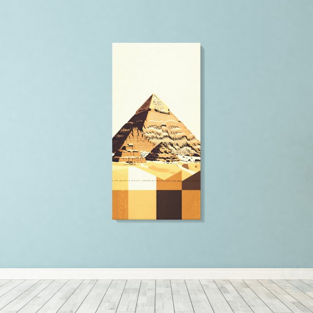 Great Pyramid of Giza Canvas Print (Insitu(Wood Floor))