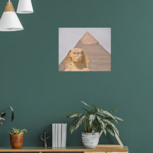 Great Pyramid of Giza Egypt Sphinx Monument Desert Poster