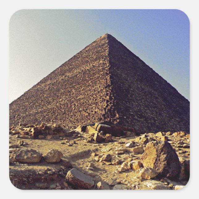 Great Pyramid of Giza Khufu Square Sticker (Front)