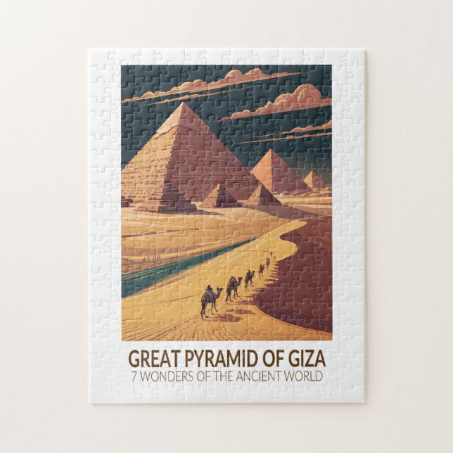 Great Pyramid of Giza Seven Wonders of the World Jigsaw Puzzle (Vertical)