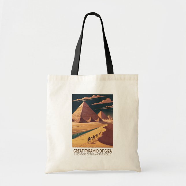 Great Pyramid of Giza Seven Wonders of the World Tote Bag (Front)