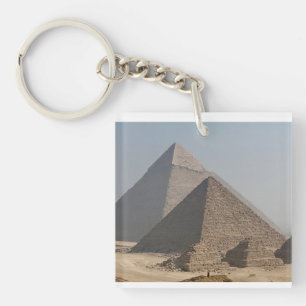Great Pyramids of Giza under clear blue, Egypt Keychain