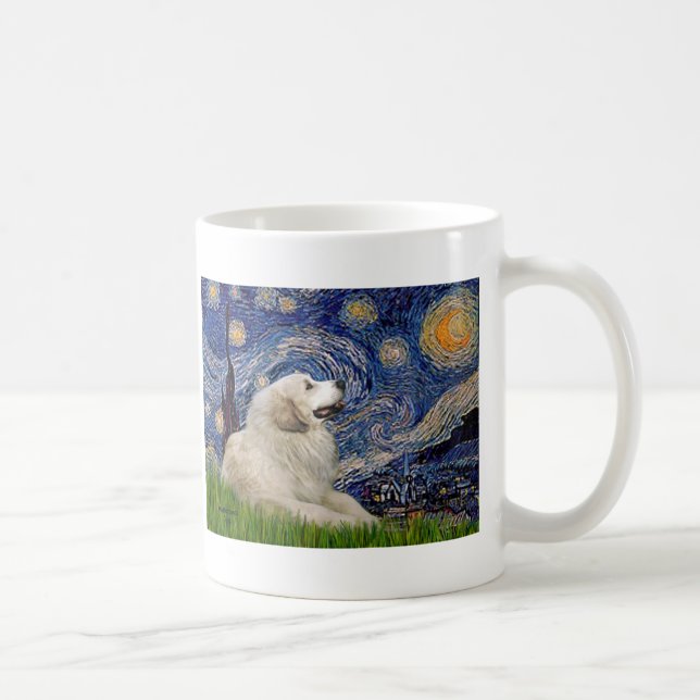 Great Pyrenees 2 - Starry Night Coffee Mug (Right)