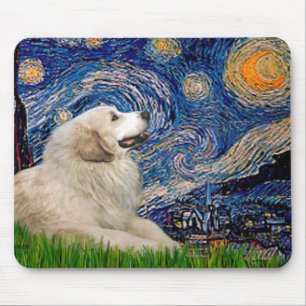 Great Pyrenees 2 - Starry Night Mouse Pad