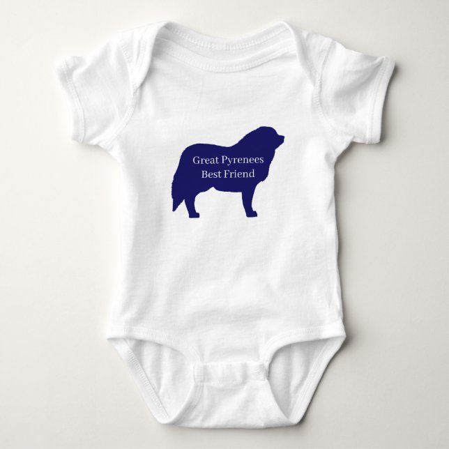 Great Pyrenees Baby bodysuit (Front)