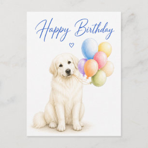 Great Pyrenees Birthday Postcard