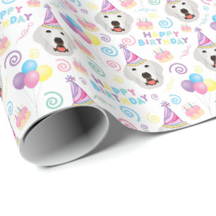 Great Pyrenees Birthday Wrapping Paper