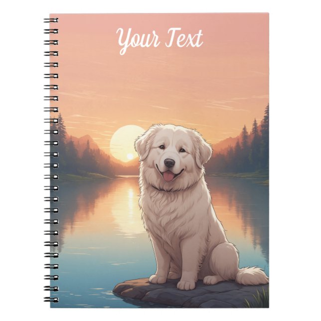 Great Pyrenees by Lake Notebook (Front)