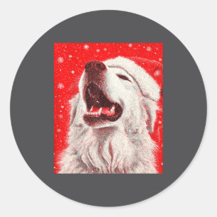 Great Pyrenees Christmas  Classic Round Sticker