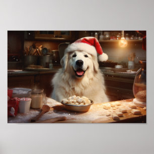Great Pyrenees Christmas Cookies Festive Holiday Poster