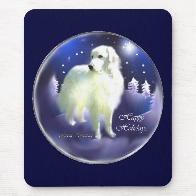 Great Pyrenees Christmas Gifts Mouse Pad (Front)
