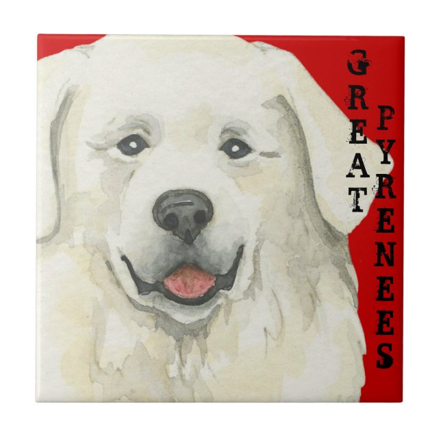Great Pyrenees Colour Block Tile (Front)