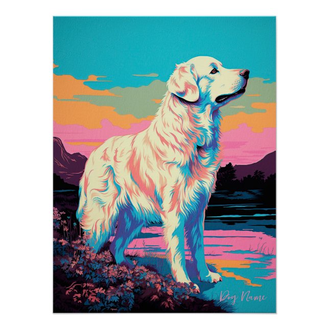 Great Pyrenees Dog 002 - Bruno Pokopen Poster (Front)
