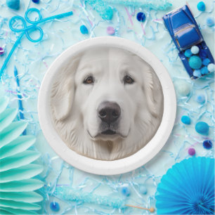 Great Pyrenees Dog 3D Inspired Paper Plate
