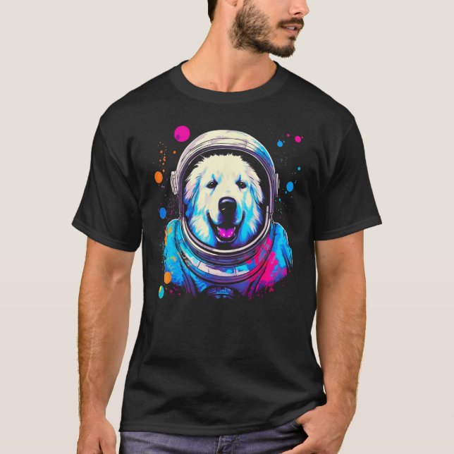 Great Pyrenees Dog  Astronaut T-Shirt (Front)