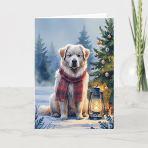 Great Pyrenees Dog Christmas Greeting Card