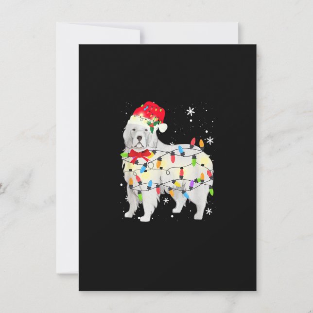 Great Pyrenees Dog Christmas Light Xmas Mom Dad Ap Invitation (Front)