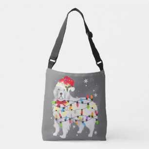 Great Pyrenees Dog Christmas Light Xmas Mom Dad Crossbody Bag