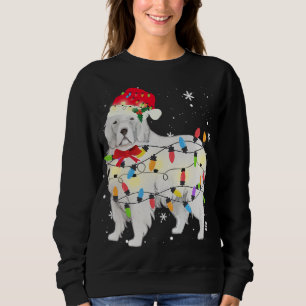Great Pyrenees Dog Christmas Light Xmas Mom Dad Gi Sweatshirt