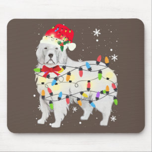 Great Pyrenees Dog Christmas Light Xmas Mom Dad Mouse Pad