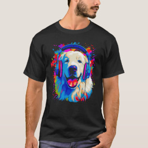 Great Pyrenees Dog DJ Music T-Shirt