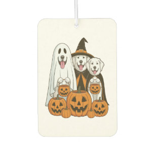 Great Pyrenees Dog Ghost Witch Halloween Matching  Air Freshener