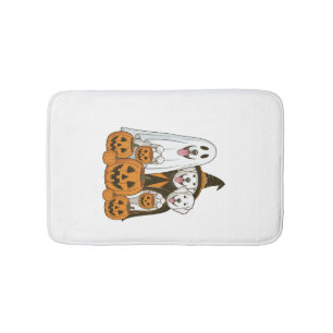 Great Pyrenees Dog Ghost Witch Halloween Matching Bath Mat