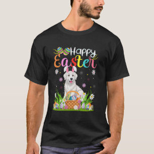 Great Pyrenees Dog Happy Easter Egg Hunt Bunny Ear T-Shirt