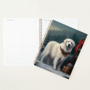 Great Pyrenees Dog in Snow Christmas Planner