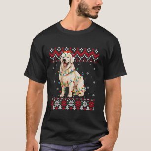Great Pyrenees Dog Santa Hat Men Kids Ugly Christm T-Shirt