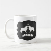 Great Pyrenees Dog Silhouettes Love