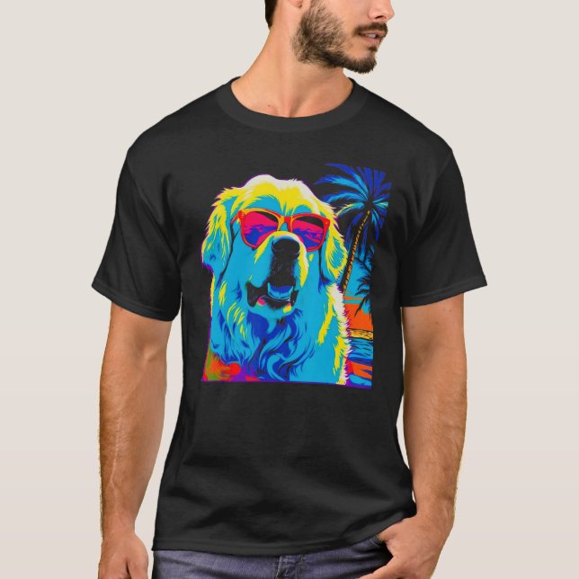 Great Pyrenees Dog Summer Party 1 T-Shirt (Front)