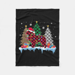 Great Pyrenees Dog Tree Christmas Lights Fun Xmas Fleece Blanket