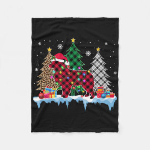 Great Pyrenees Dog Tree Christmas Lights Fun Xmas Fleece Blanket