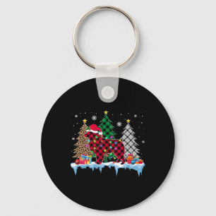 Great Pyrenees Dog Tree Christmas Lights Fun Xmas  Keychain