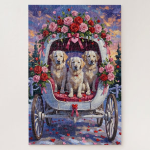 Great Pyrenees Dog Valentine's Day Jigsaw Puzzle