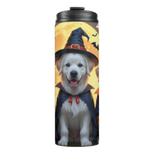 Great Pyrenees Dogs Pumpkin Halloween Funny Thermal Tumbler