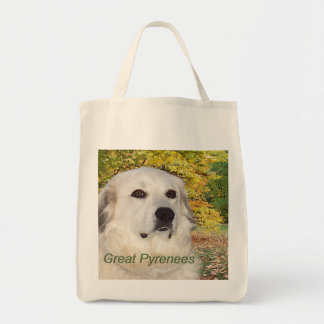 Great Pyrenees Fall Watercolor Tote