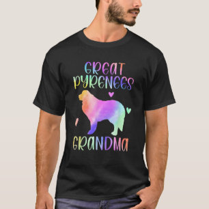 Great Pyrenees Grandma PYR Dog Nana Rainbow Waterc T-Shirt