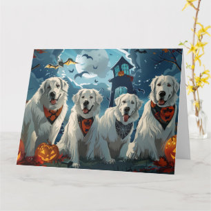 Great Pyrenees Halloween Spooky Card