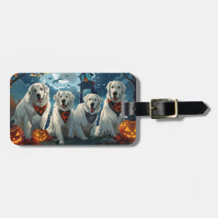 Great Pyrenees Halloween Spooky Luggage Tag