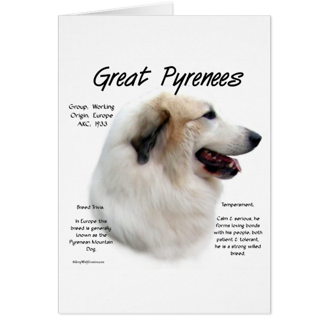 Great Pyrenees History Design (Front)