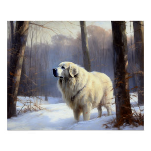 Great Pyrenees Let It Snow Christmas  Poster