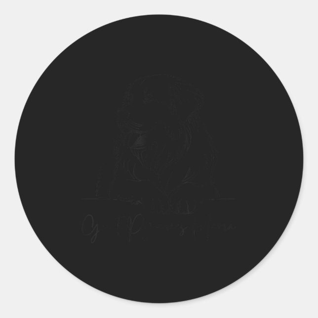 Great Pyrenees Mama Great Pyrenees Mom Cute Dog Li Classic Round Sticker (Front)