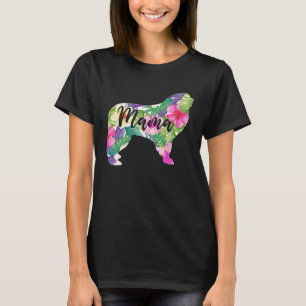 Great Pyrenees Mama Mom Flowers Mother s Day T-Shirt