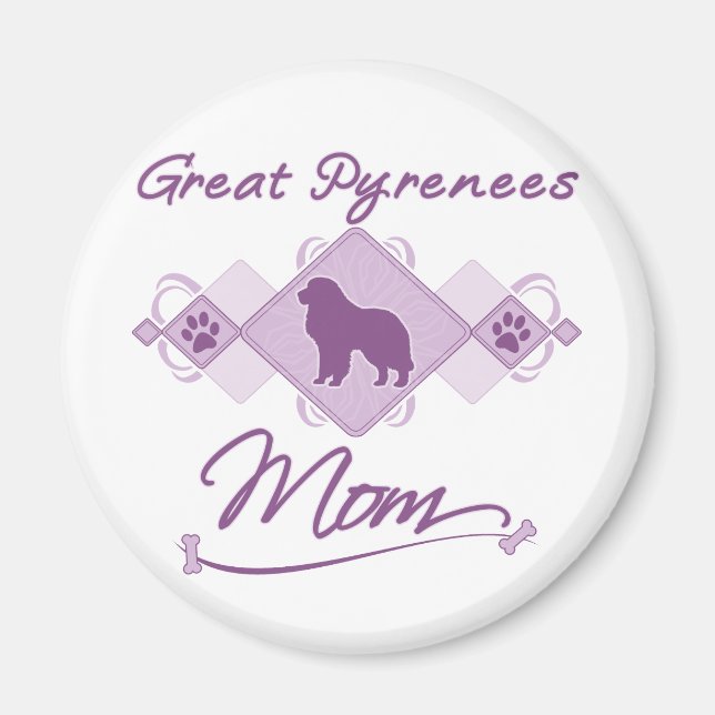 Great Pyrenees Mom Magnet (Front)