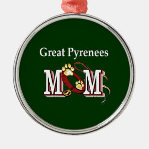 Great Pyrenees Mom Metal Ornament