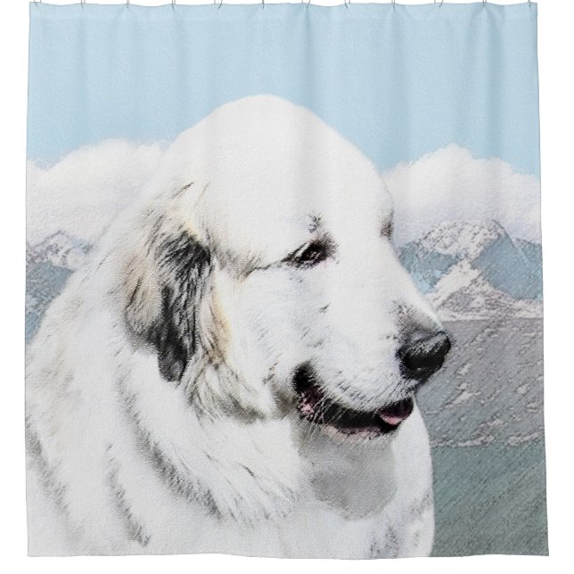 Great Pyrenees Painting - Original Dog Art (Front)
