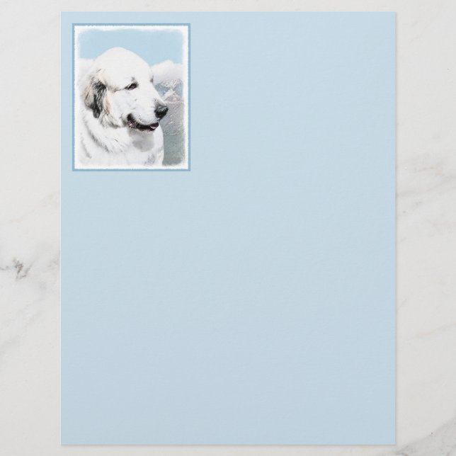 Great Pyrenees Painting - Original Dog Art (Front)