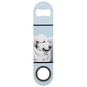 Great Pyrenees Painting - Original Dog Art Bar Key